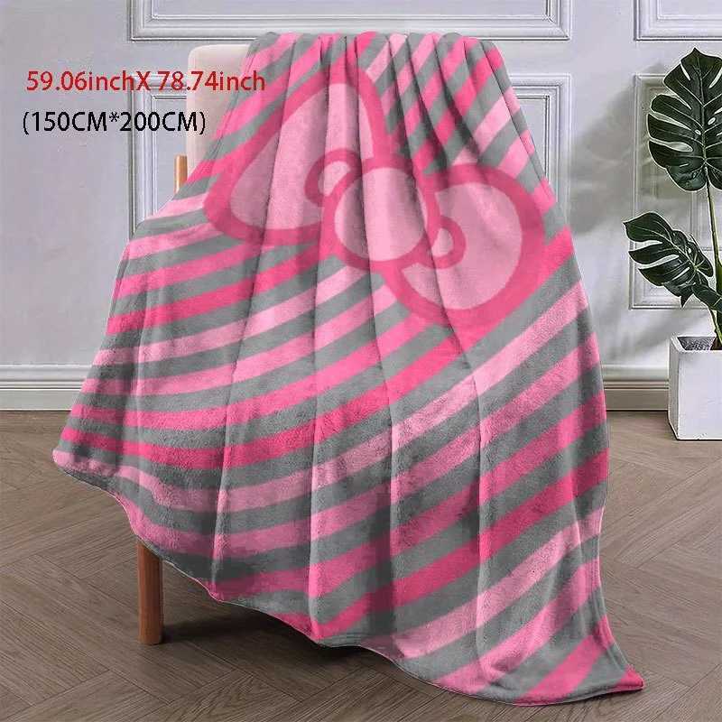 1pc multifunctional gift blanket soft warm blanket pattern printed flannel blanket sofa nap camping trip office bed suit H251216 - view 5