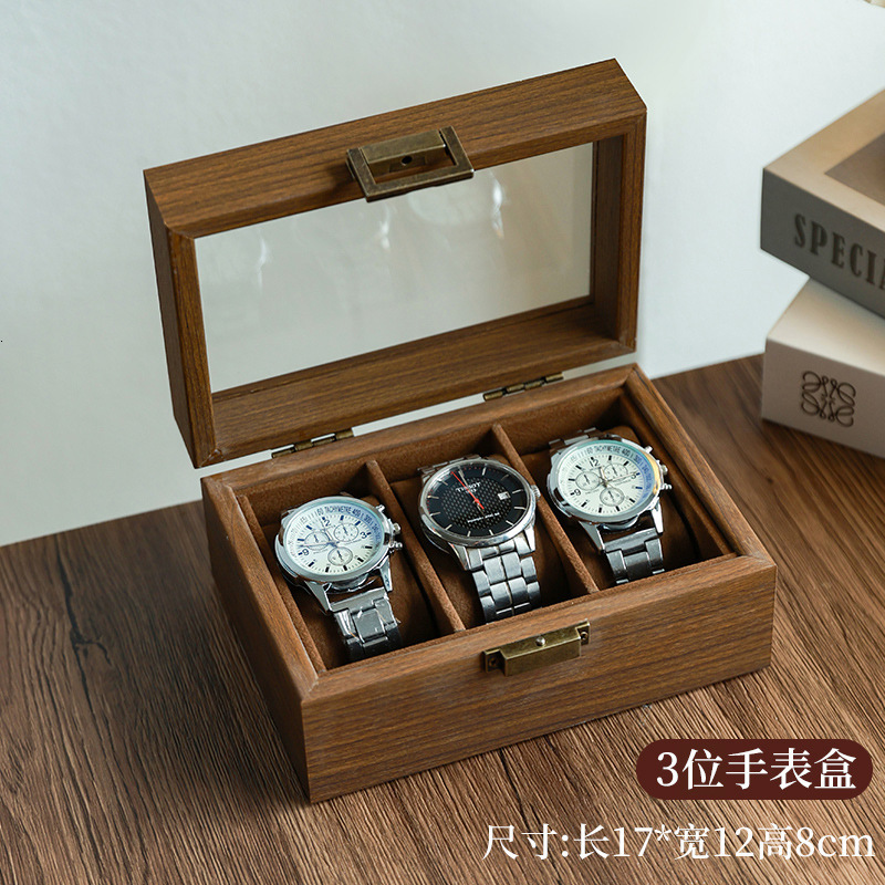 Wooden Watch Storage Box High-End Exquisite Household Large Capacity Wristwatch Mechanical Watch Collection Display Box