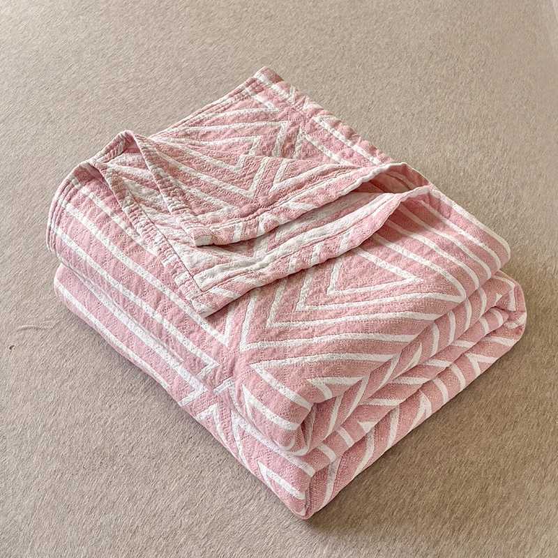 Japanese-style cotton washed cotton towel quilt three-layer gauze thin summer cool quilt office nap blanket sofa blanket H251216 - view 6