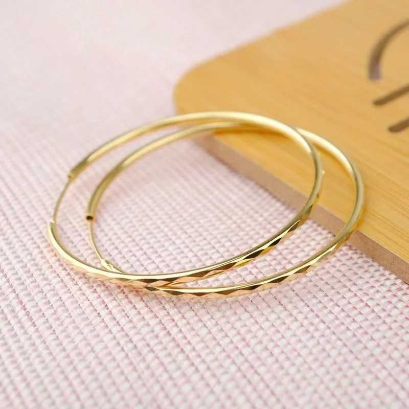 Somilia -925 Sterling Silver Big Hoop Earrings New Fashion 18k Gold Womens Round Earring Collection 20mm Jewelry G251216