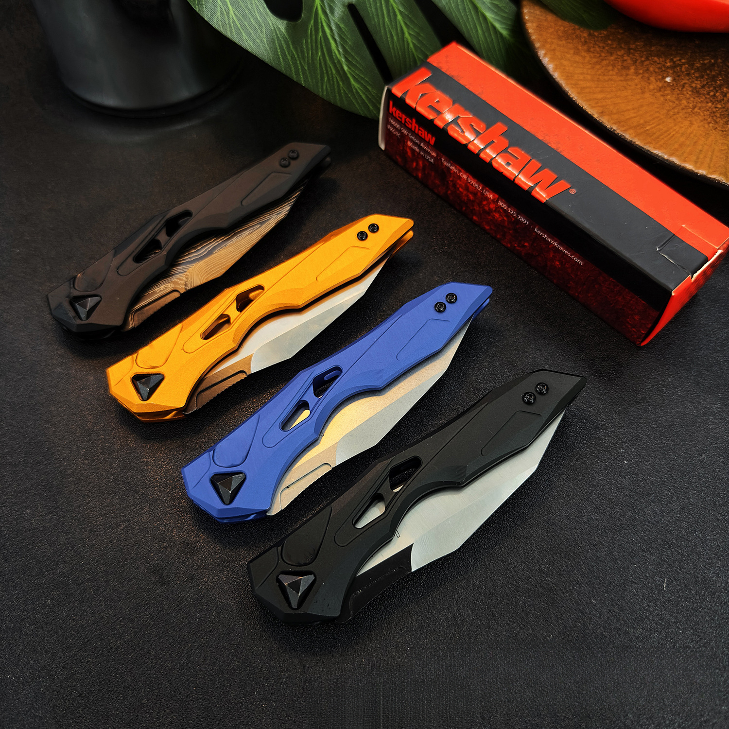 KS 7650 Launch 13 Aluminum Portable Fruit Knife Outdoor Waist Bag Emergency Tool Multi-functional Knife Field Survival Knife
