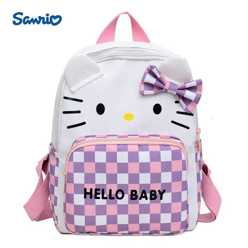 Sanrio New Shoulder Bag Cute Cartoon hello kitty Backpack Large Capacity Kindergarten Schoolbag Nylon boy girl Student Handbag H251216
