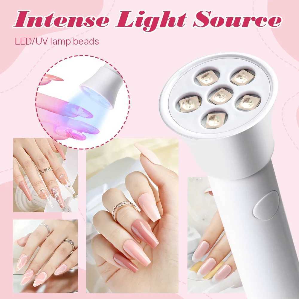 Mini UV LED Nail Dryers 18W Portable Quick Nail Drying Lamp USB Rechargeable Mini Flashlight Pen For Nail Gel Curing Salon ToolsT251216