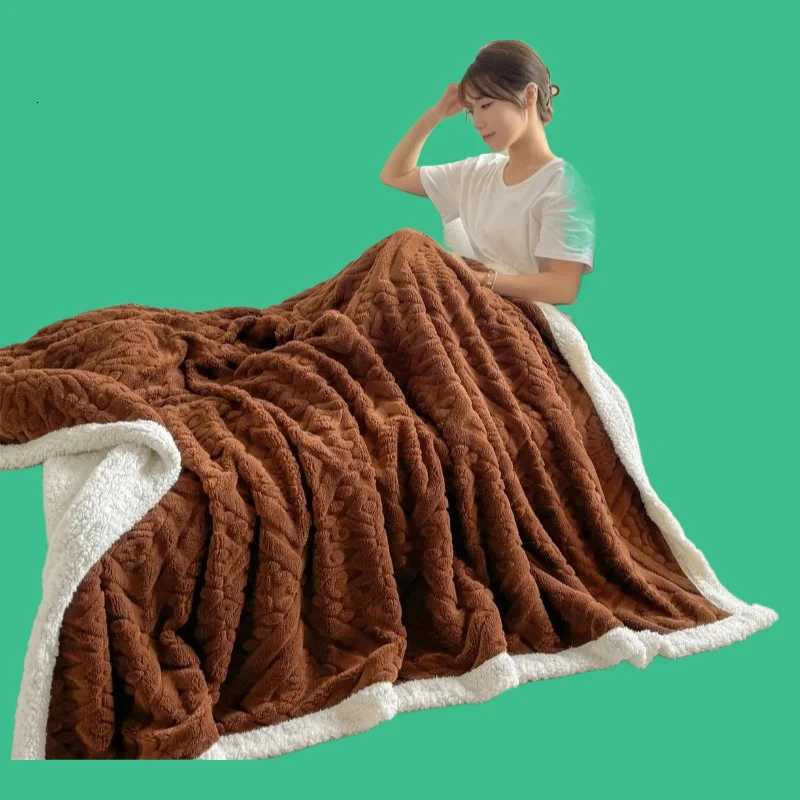 2025 autumn and winter new solid color Tafu fleece blanket dual-purpose quilt cover blanket office shawl blanket no pillowcase H251216 - view 7