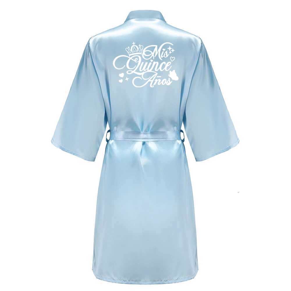 Princess Sweet 15 Years Girl Birthday Party Robes Quinceanera Robe Mis XV Bathrobe Silkly Nightgown C251216