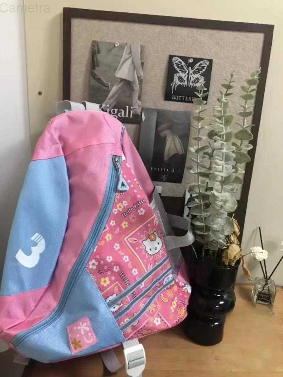 Sanrio Hello Kitty Y2K Vintage Single Shoulder Backpack Fashion Casual Versatile Slant Backpack Sports Style Cute Sweet Girl Bag H251216