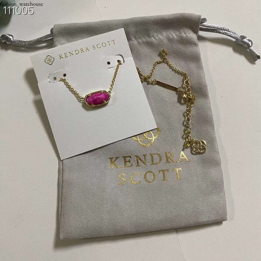 Designer Jewelry Oval Gold Turquoise Short kendrascottnecklace Necklace Chain High Quality Fashionable kendrascort Necklace Girl No Allergies No Fading 2c7