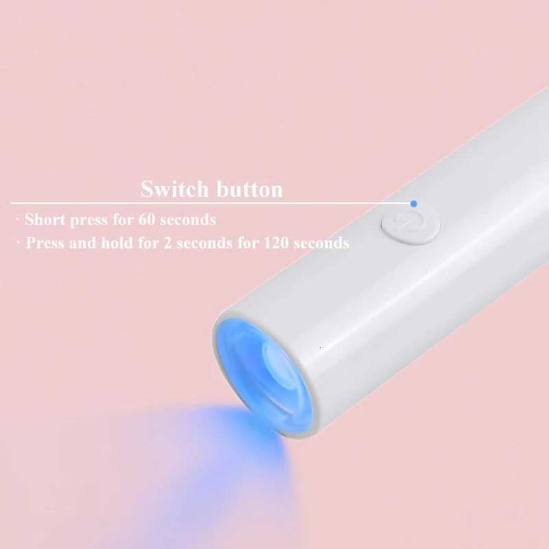Mini Handheld Nail Enhancement Slot Lamp Gel Nail Polish Curing Lamp USB Cable Nail Dryer Machine Mini Portable LED UV Nail LampT251216