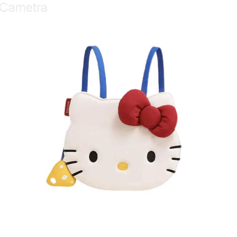 Sanrio anime character Hello Kitty Large capacity Backpack Shoulder bag Kawaii Student portable school bag Cosmetic storage bag Gift H251216