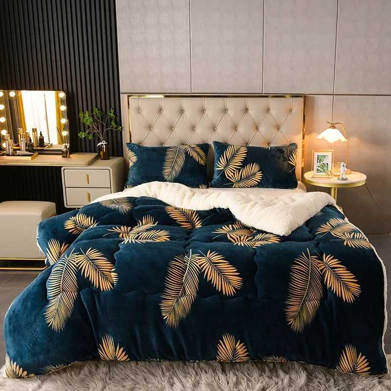 Plaid Super Thick Warm Blankets for Winter Autumn Milk Fleece Thicken Warmth Sleeping Blanket Soft Fluffy Comforter Quilt Duvet H251216 - view 4