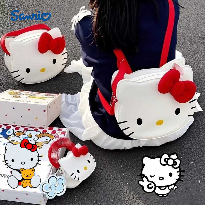 Sanrio Hello Kitty Backpack Sweet Casual Outdoor Daypack Girls Waterproof Shoulder Bag Cartoon Large Capacity Storage Schoolbag H251216
