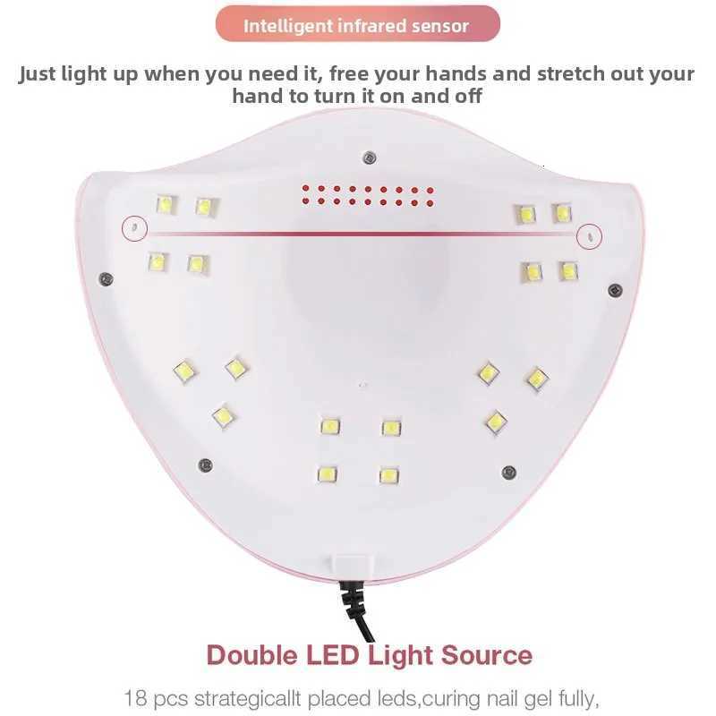 New 54W 18 Led Lights Dryer For Manicure Ultraviolet Lamp Nail Tools Machine Uv Professional Material Nails Drying Dry Heat LampT251216
