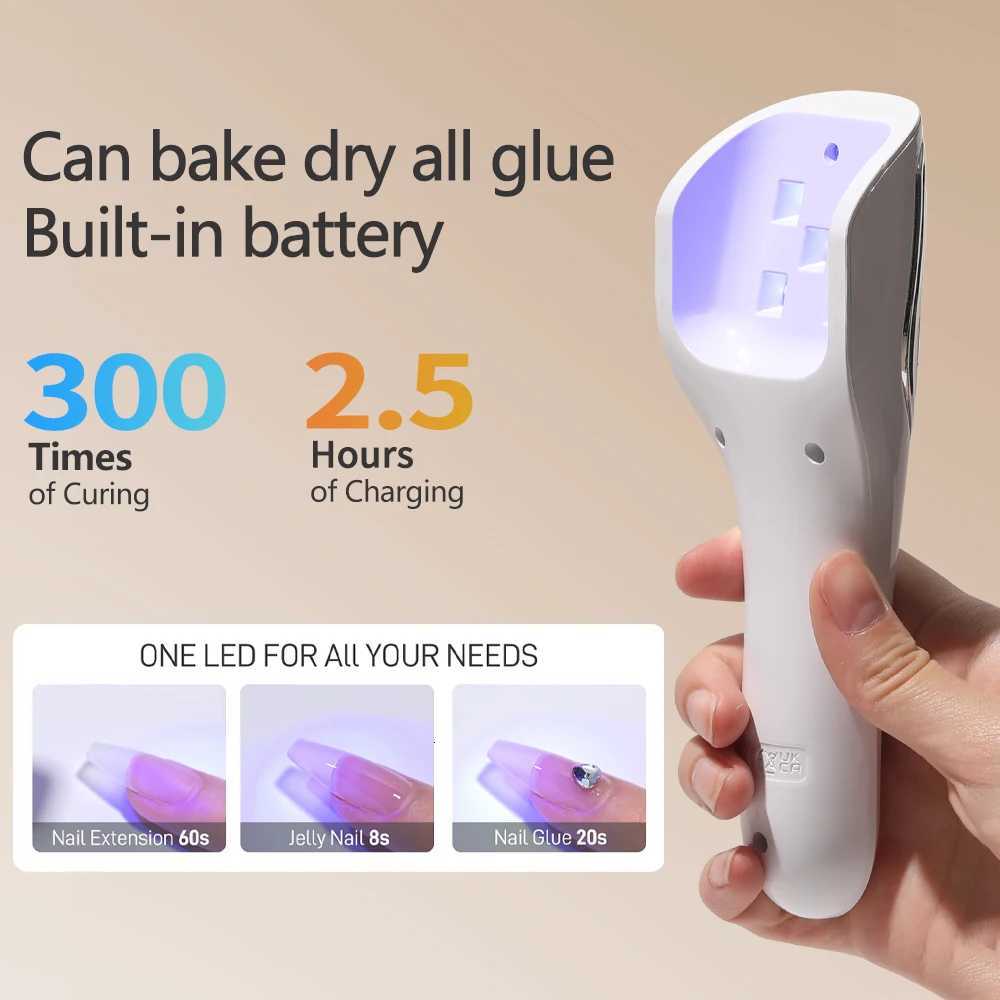 Handheld Nail Lamp Nails Mini Lampe Uv Led Lamp Portable Nail Lamp Flashlight Built-in battery For Nails Wireless Nails Gel LampT251216