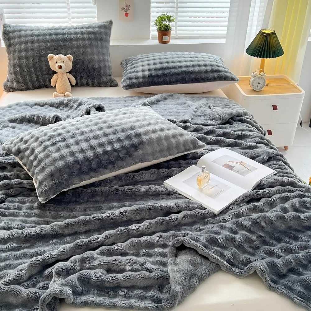 Super Soft and Warm Velour Milk Velvet Blanket Ideal for Sofa Large and Versatile Blanket for BedroomSofa TravelCarCamping H251216 - view 5