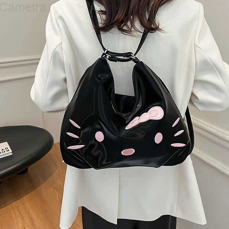 Sanrio Anime Figure Hellokittys Crossbody Bag Girl Tote Bag Large Capacity Backpack Super Light Large Capacity Kawaii Cartoon H251216