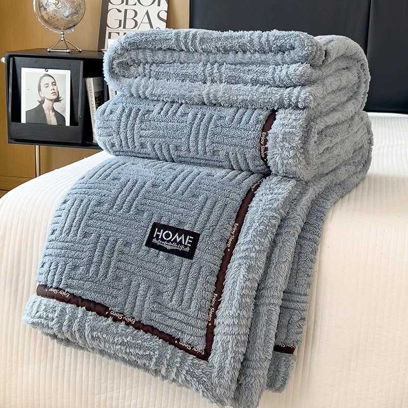 Thick Warm Winter Blanket A Grade Velvet Furry Plush Coral Fleece Flannel Soft Bedspread for Bed Sofa Single Double Couple Size H251216 - view 5