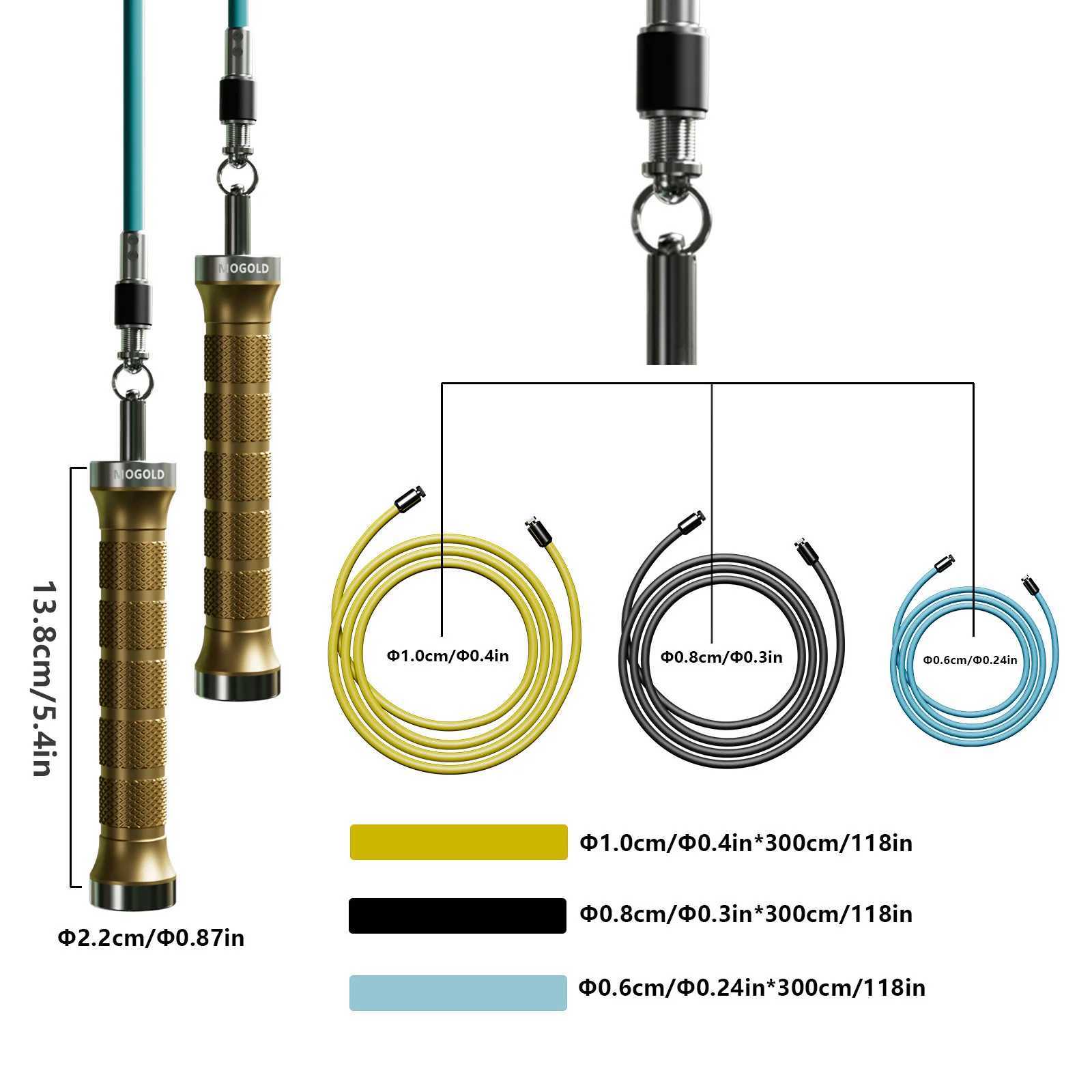MOGOLD Pro Jump Rope Quick-Snap Swap High-Speed Jam-Free Bearings Non-Slip Grip Boost Speed Weight Loss Y251216