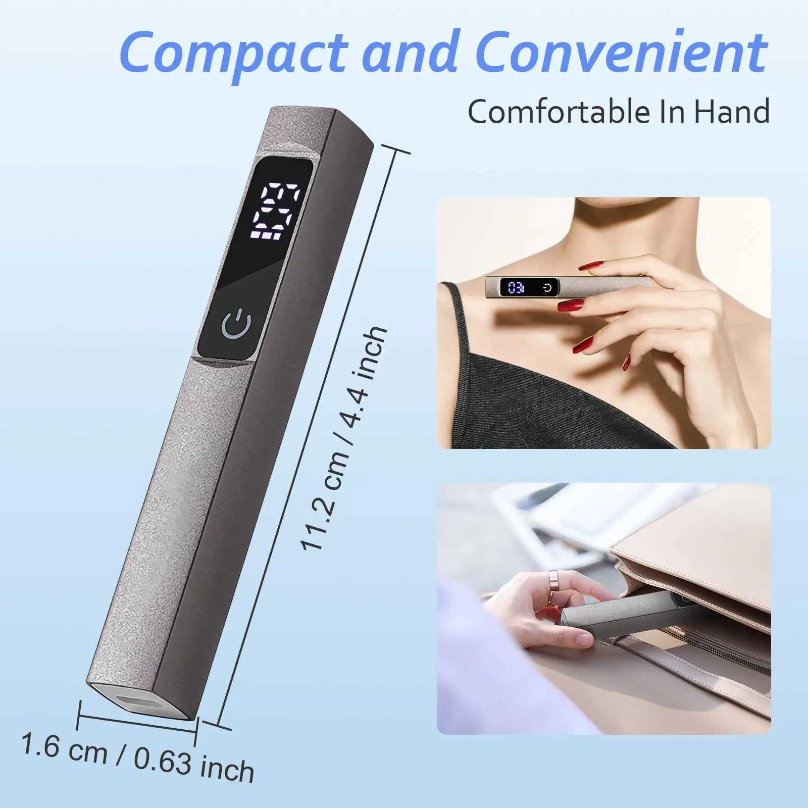 Portable UV LED Nail Lamp Handheld Nail Drying Lamp with touch screen Gel LED UV Nail Light for home nail salonsT251216