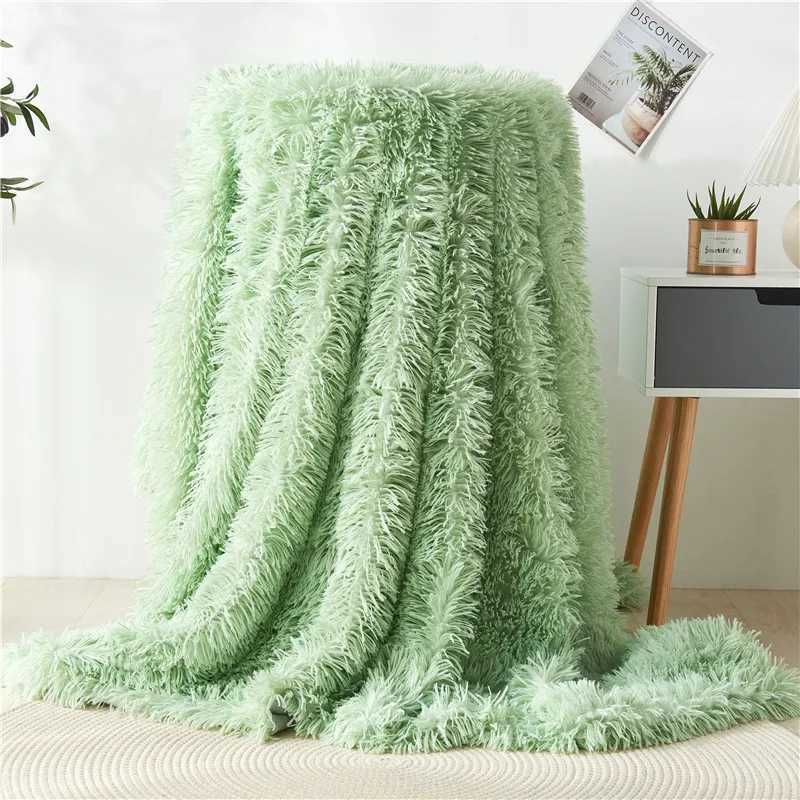 Fur Blanket Super Soft Fuzzy Elegant Cozy Bed Sofa Bedspread Long Shaggy Warm Bedding Sheet Fluffy Fur Throw Blanket H251216 - view 5
