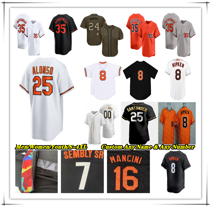 25 Pete Alonso Baseball Jersey BaltimoreOrioles Jackson Holliday Gunnar Henderson Adley Rutschman Cedric Mullins Ryan Mountcastle Westburg Colton Cowser Kremer