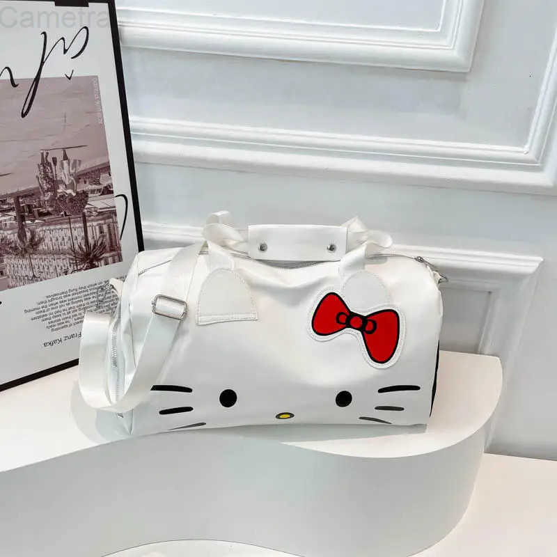 Sanrio Miniso Hello Kitty Shoulder Bag Kawaii Fitness Handbag Ins Korean Crossbody Bag Cartoon Anime Couple Birthday Gift H251216