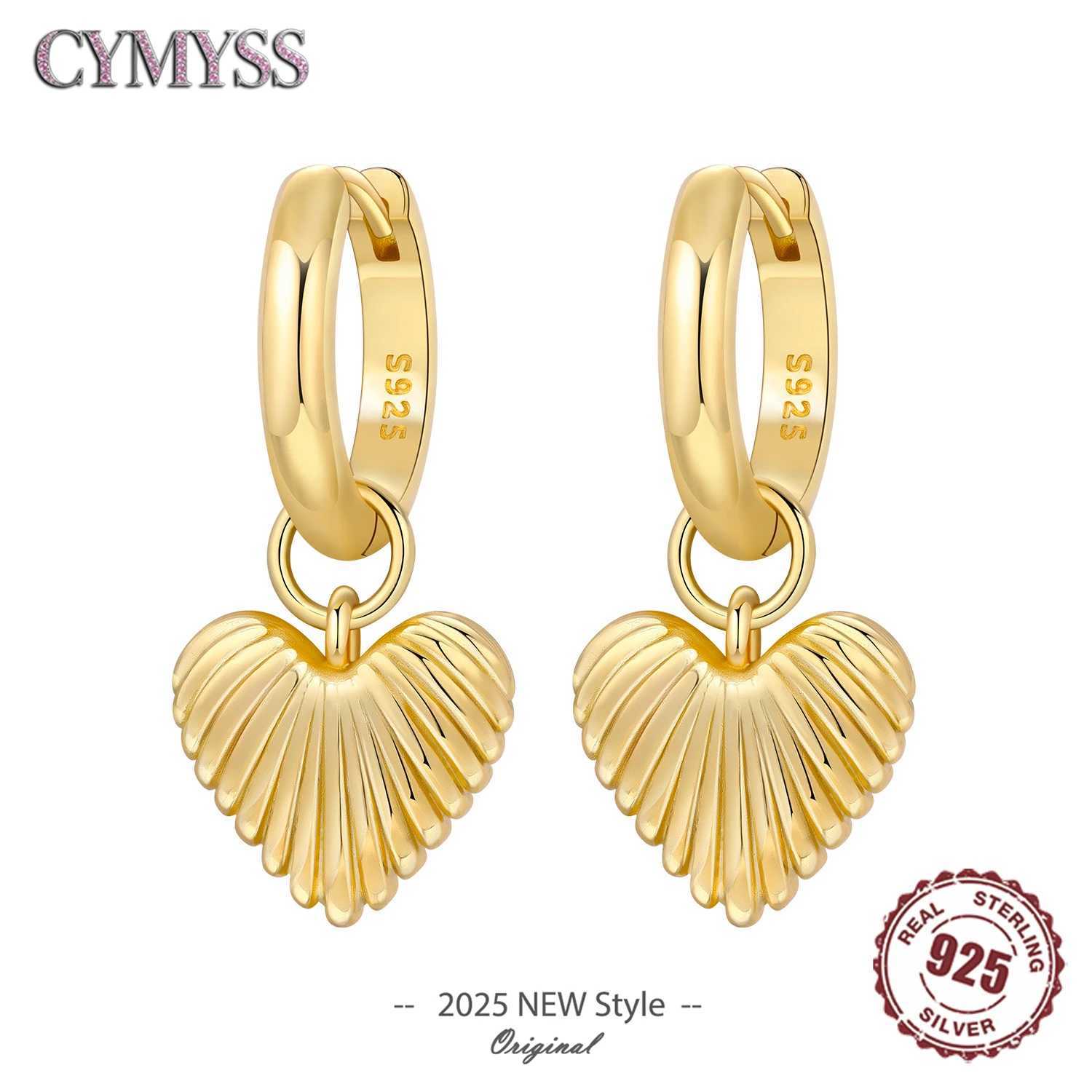 2025 925 Sterling Silver Heart Vintage Luxury Earrings Fashion 18K Gold Hoop Earrings for Women Piercing Jewelry Aretes G251216