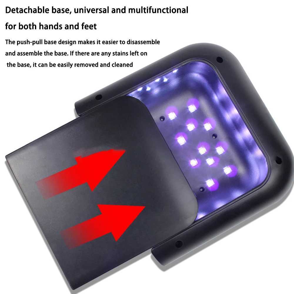 48W 36 LEDs Nail Dryer UV Lamp for Curing All Gel Poly Polish Motion Sensing Manicure Pedicure Salon Tool 10/30/60/99s TimerT251216