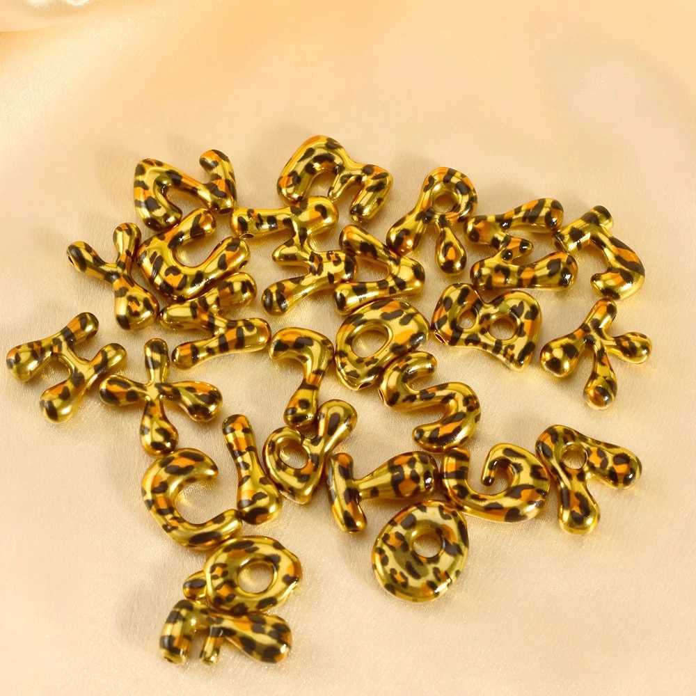 Hot Sale A- Z Chubby 26 English Letters Stainless Steel Pendant Necklace Gold Plated Snake Chain Necklace M251216