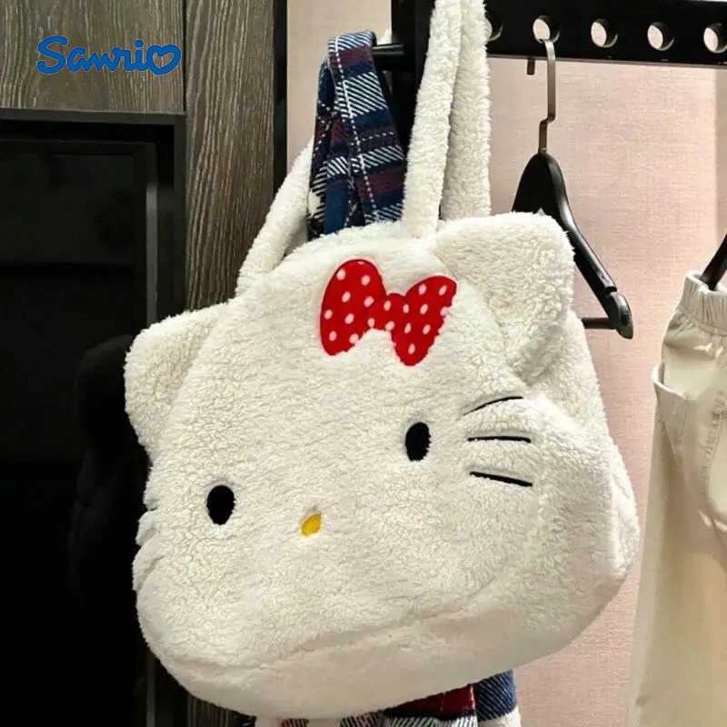 Sanrio Shoulder Bag Hello Kitty Storage Bag Autumn and Winter Cute Anime Cartoon Kawaii Student Campus Adult Outdoors Portable H251216