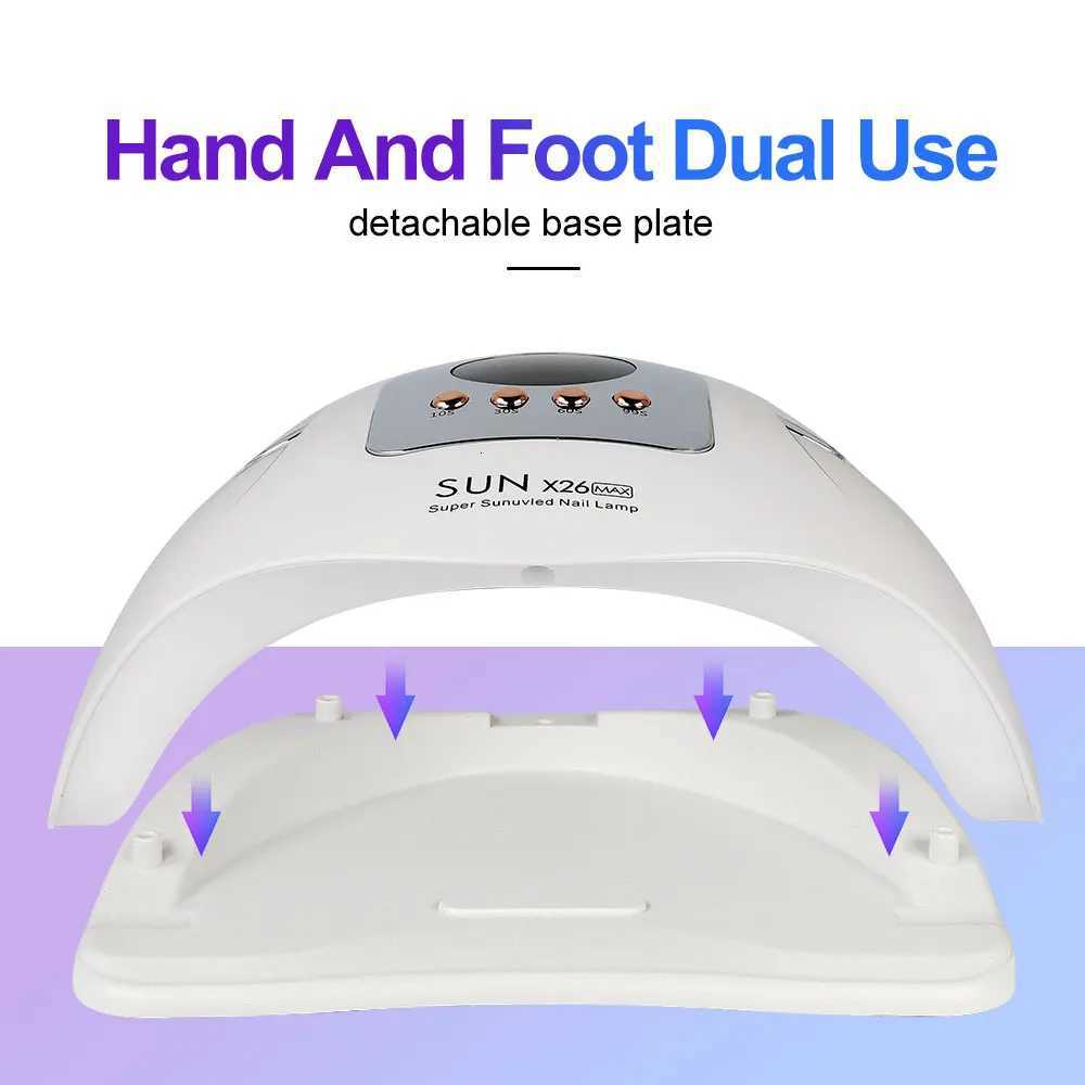 SUN X26 MAX UV LED Nail Art Lamp 81LED Nail Dryer Professional Gel Polish Drying Lamp with Timer Automatic Sensor Nail ToolT251216