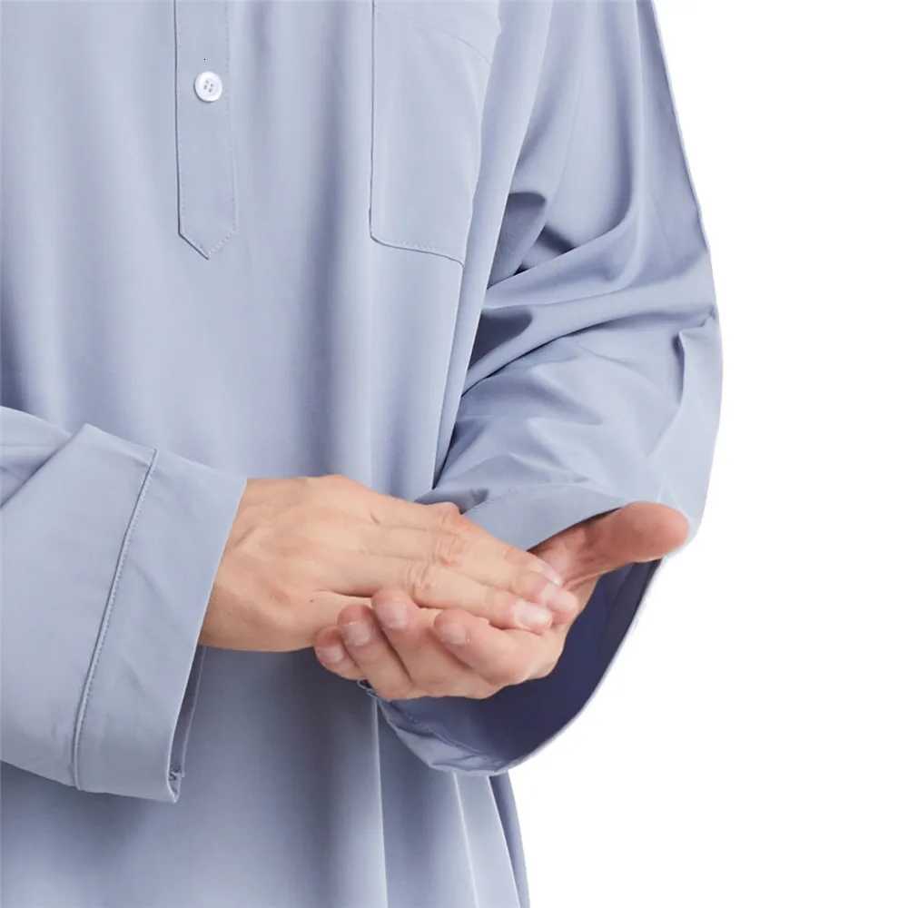 Men Jubba Thobe Muslim Two Pieces Set For Male Pakistan Dubai Saudi Abaya Prayer Islamic Clothing Worship Suit Arabic Ramadan W251216