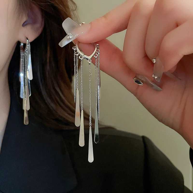 925 Sterling Silver Long Tassel Earrings Luxury Ear Hoop for Women Fine Jewelry Wedding Party Gifts Cute Accessories G251216