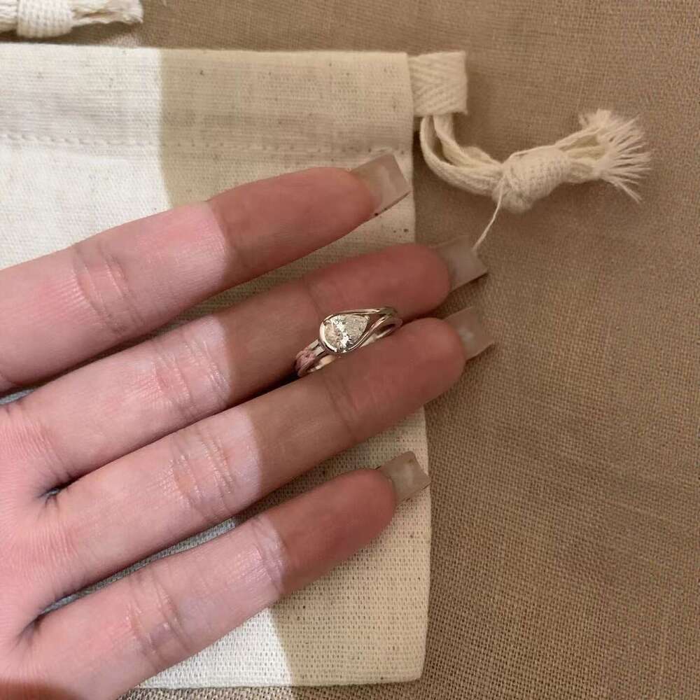 Ring designer rings Water Drop zircon for Women Ins Light Luxury Niche Temperament Ring Open Index Finger Ring