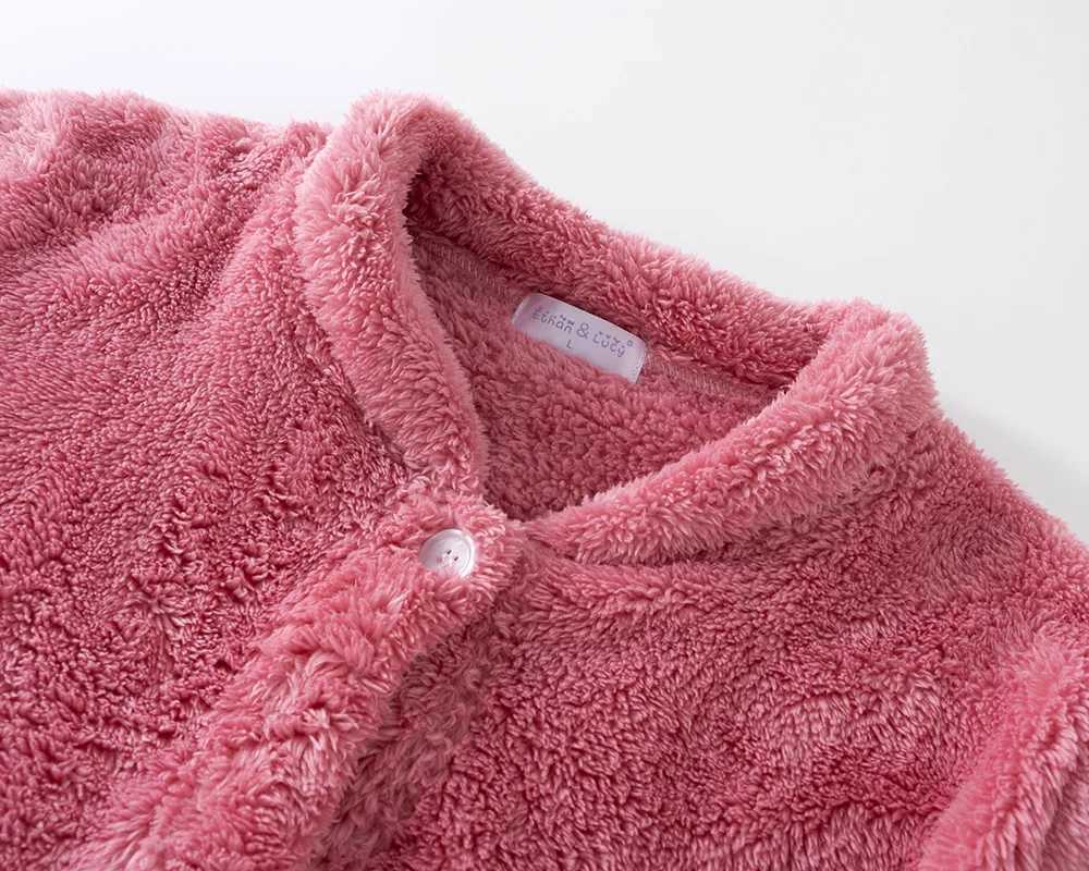 Autumn Winter Women Warm Fleece Robe Ladies Soft Bathrobe Female Long Sleeve Dressing Gown Solid Robes Simple Home Clothes C251216