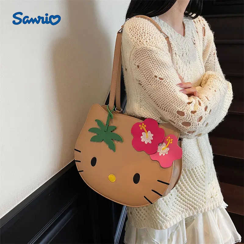 Sanrio Cute cartoon character Hellokitty backpack cute and creative hand-to-wear tote bag large capacity shoulder bag holiday gift H251216