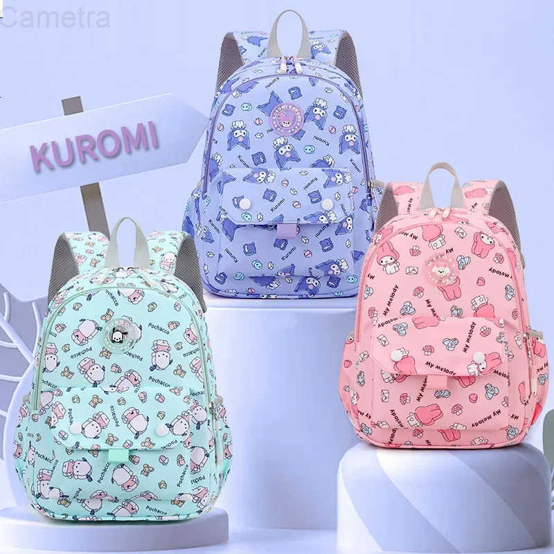 Sanrio Hello Kitty Backpack Cinnamoroll Kuromi My Melody Student Bag Large Capacity Fashion Women Travel Bag Children Girls Gift H251216