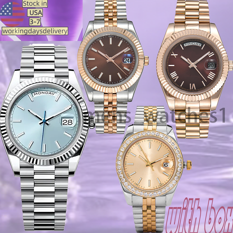 men's and women's watches with automatic mechanical movements all stainless steel watches night light sapphire glass montre de luxe 36-41mm