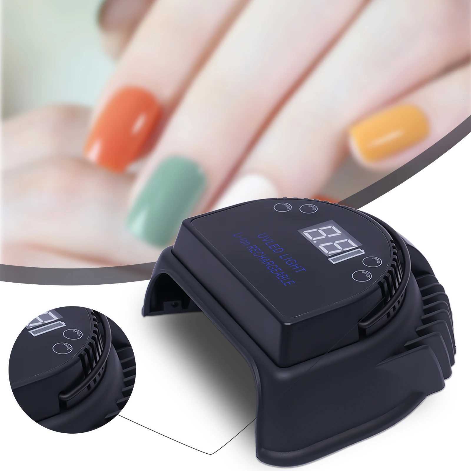 64W UV Nail Polish Lamp Gel Curing Polishing Lamp with 4 Timing Modes Automatic Sensing Mode 36 Beads for Home SalonT251216