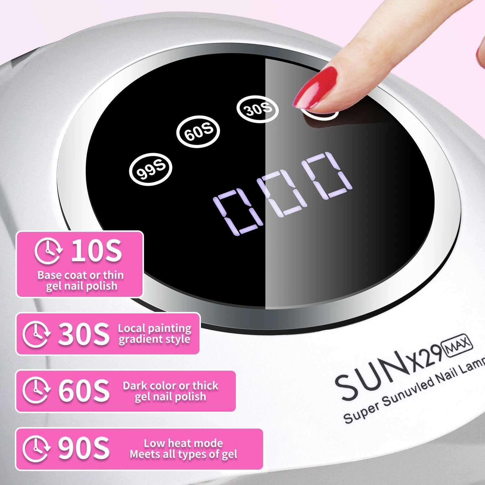 UV LED Nail Dryer 90PCS UV Lamp Beads Nail Lamp with Timer Automatic Sensor For All Gel Polish Professional Nail EquipmentT251216
