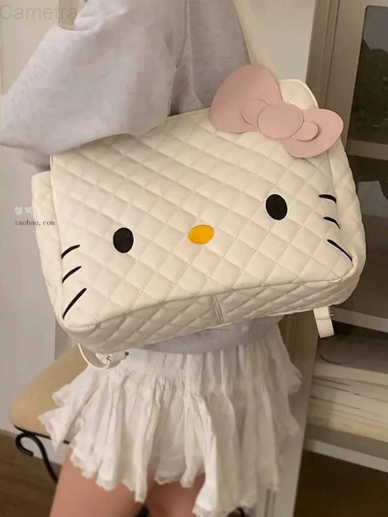 Sanrio Hello kitty Cute Multifunctional backpack Womens Fashion Niche Advanced Sense Large Capacity Fashion Shoulder Bag H251216