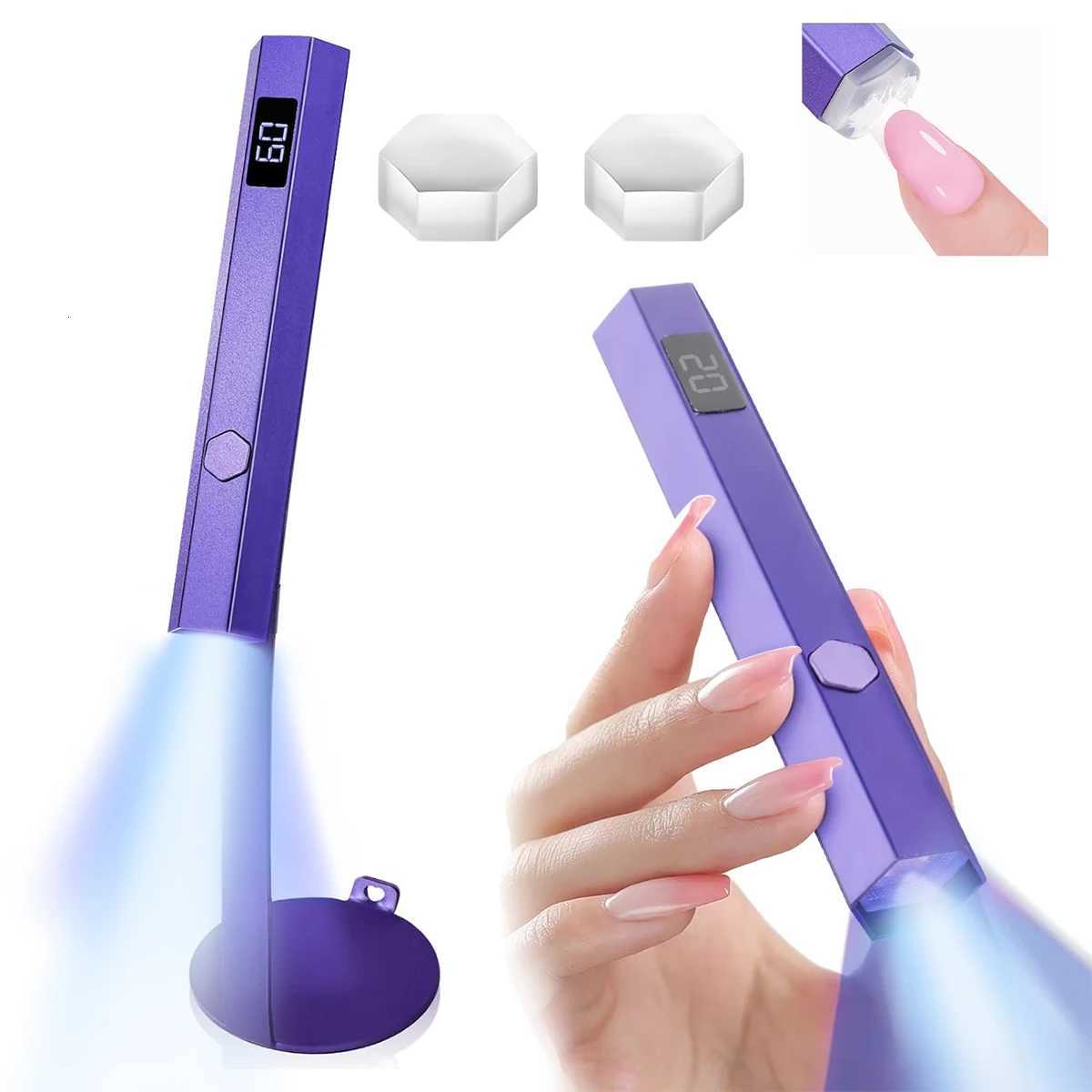 DianaBeauty Mini Handheld UV Led Lamp For Nails Portable Rechargeable Nail Dryer For Curing Gel Polish With DisplayT251216