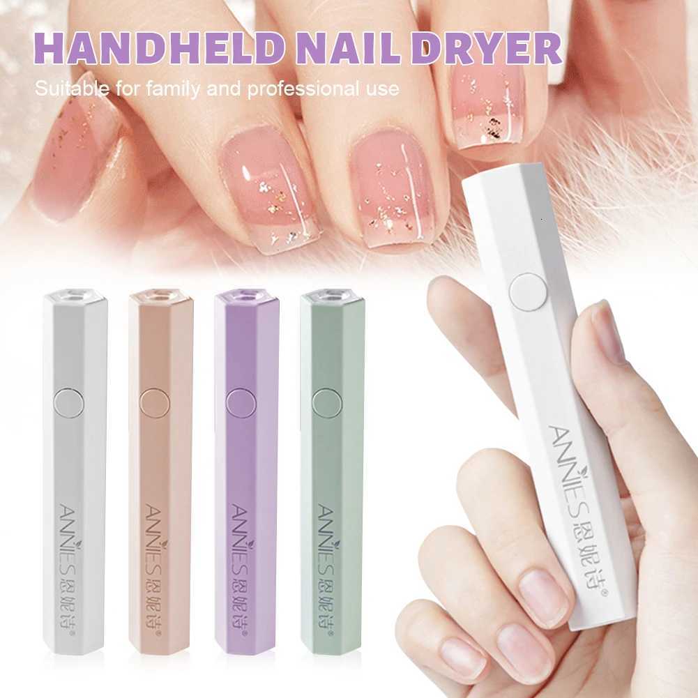 Portable Hand-held Nail Dryer Mini UV Nail Polish/Gel Baking Lamp Fast-dry Photo Lamp 9LEDs UV Flashlight Nail Art ToolsT251216