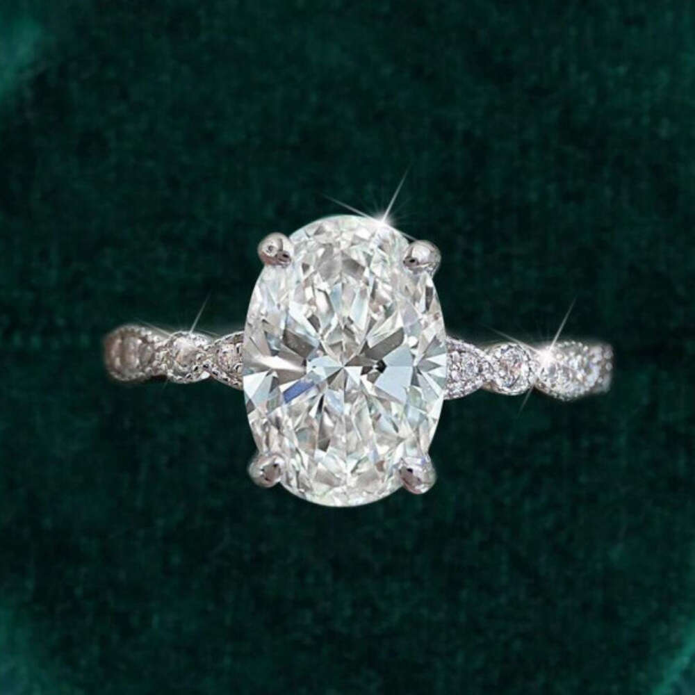 Wholesale 10K 14K 18K Vvs Moissanite Engagement Rings Women 925 Silver Diamond Emerald Radiant Oval Cut Gold Ring Jewelry