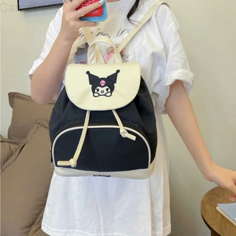 Sanrio HelloKitty Kuromi Cartoon Backpack Comic Periphery Large Capacity Backpack Cute Stationery Holiday Gifts For Boys Girls H251216