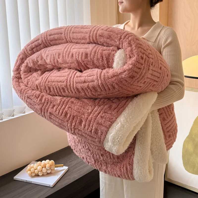 Winter Blanket Coral Fleece Blankets Office Shawl Nap Blanket Air Conditioning Duvet Bedding Warm Sheets 200230cm H251216 - view 7
