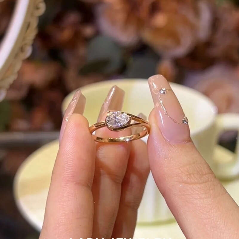 Ring designer rings Water Drop zircon for Women Ins Light Luxury Niche Temperament Ring Open Index Finger Ring