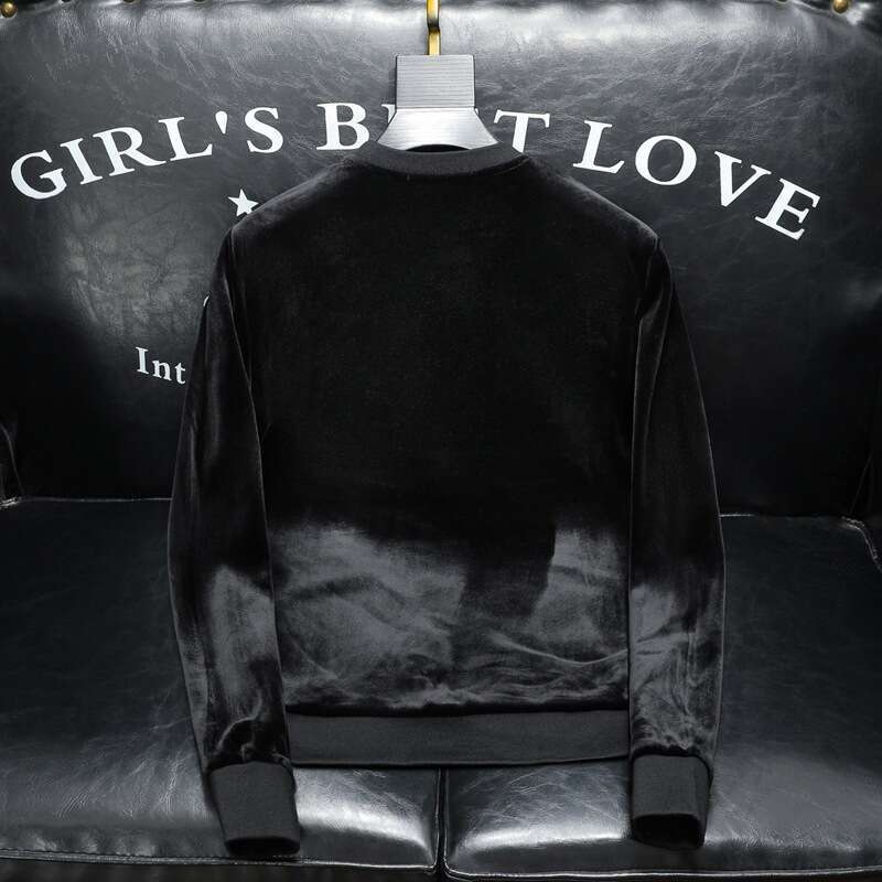 Autumn And Winter Men's New Large Size Velvet Fleece Thickened Sweatshirt 7306