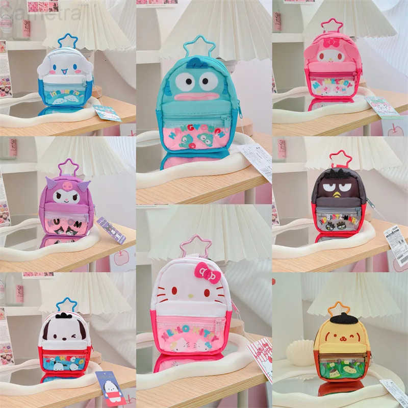 Sanrio Hello Kitty My Melody Cute Mini Backpack Shaped Coin Purse Cartoon Storage Bag Mountaineering Buckle Bag Gift for Girls H2512161