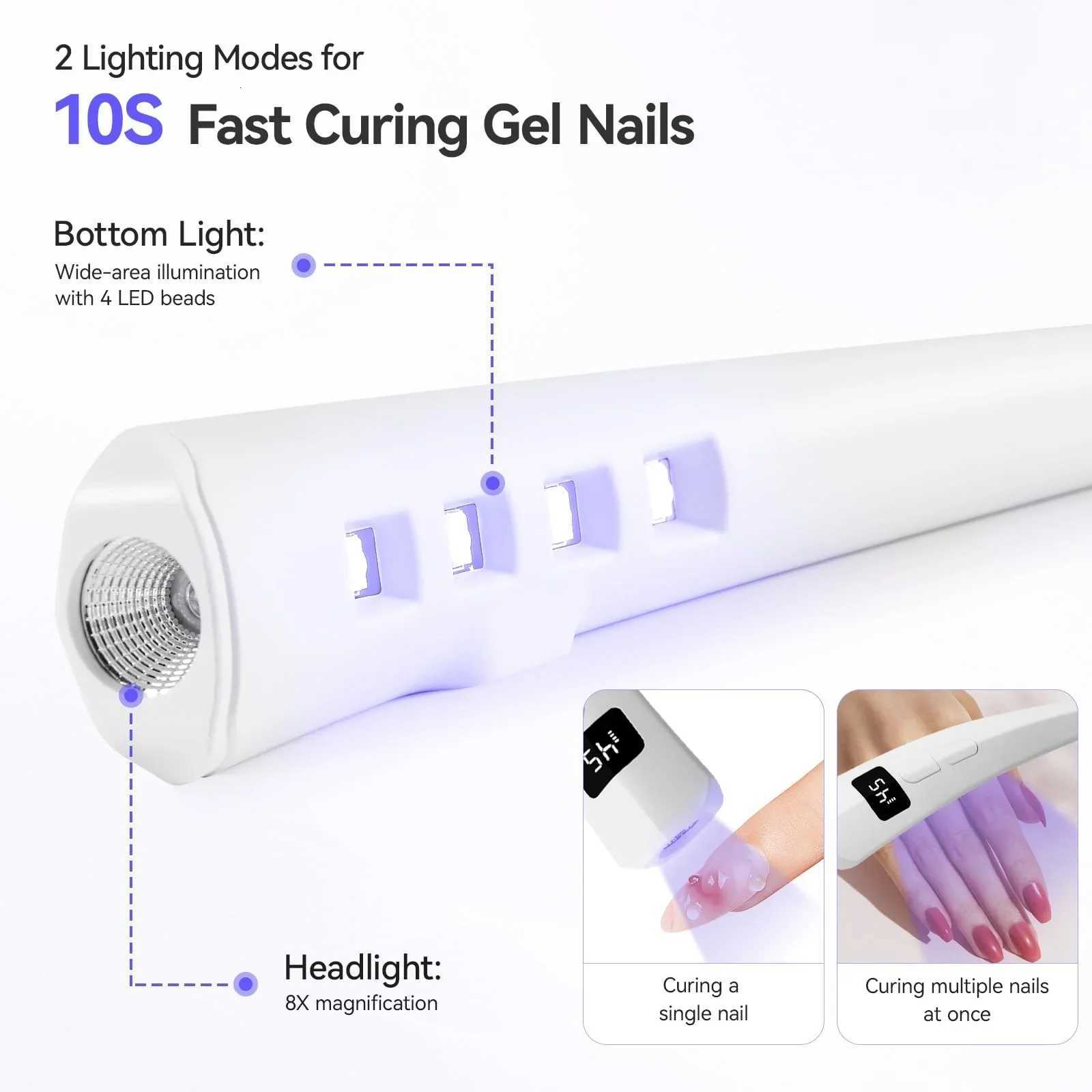 Handheld UV LED nail drying lamp rechargeable mini nail enhancement lamp gel nail enhancement tool nail dryerT251216