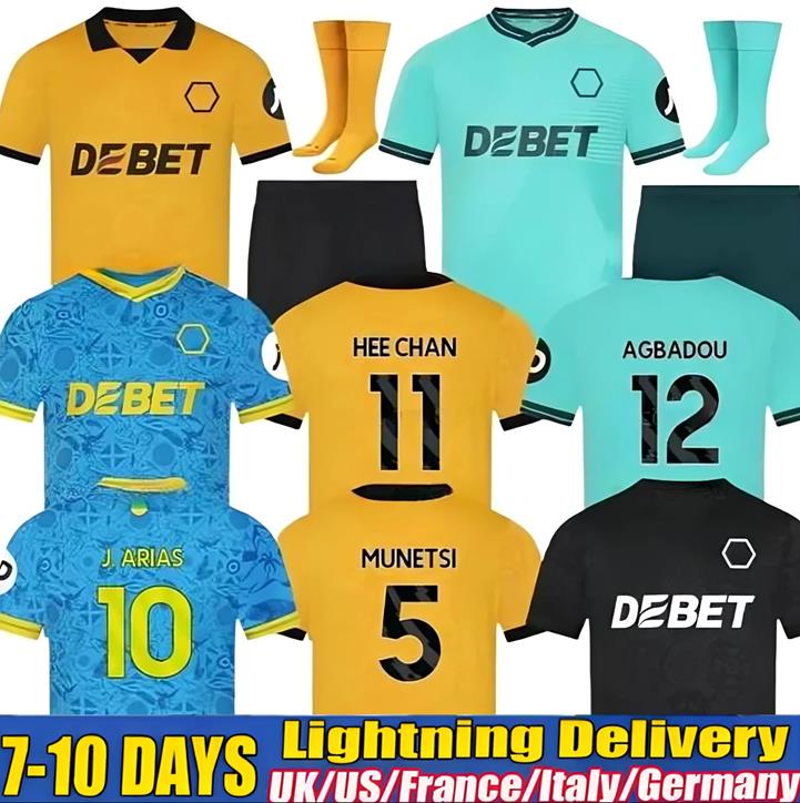 24/25 WoLvErHaMpToNes WoLvEs 70th soccer jerseys CUNHA STRAND LARSEN GUEDES MUNETSI SARABIA BELLEGARDE DOYLE ANDRE HEE CHAN DAWSON men kids Kits football shirt 111